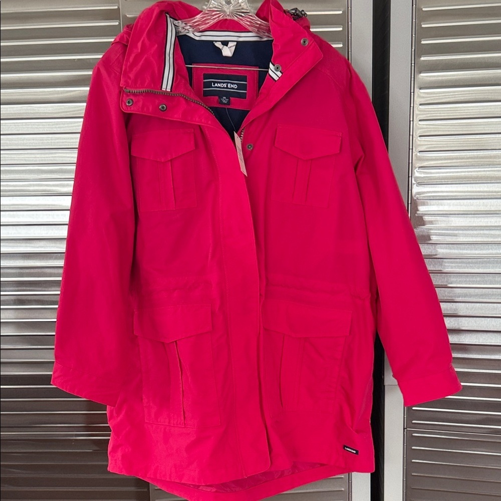 Lands' End Women's Pink Utility Jacket